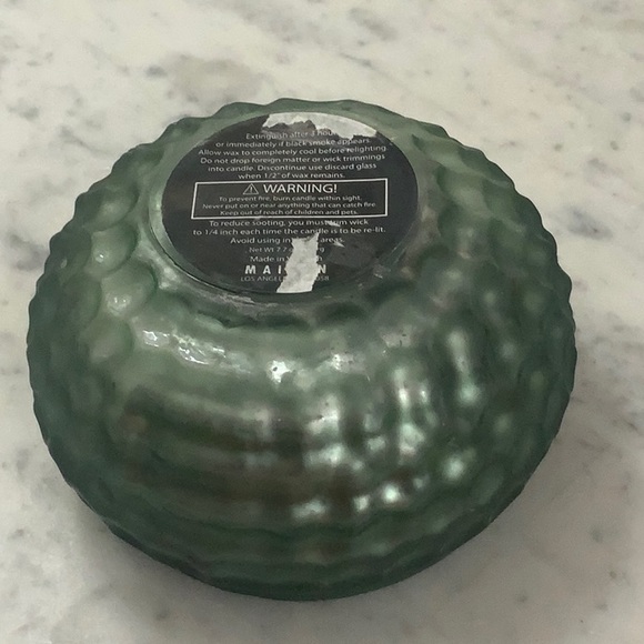 MAISON LOS ANGELES CANDLE BAMBOO & CLOVER GREEN MERCURY GLASS 3 WICK 7.7 Oz  NEW - Picture 4 of 4